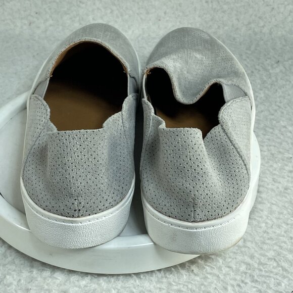 Steve Madden Shoes Womens 8.5 Gray Fayna Slip On Sneakers Fabric Perforated - Picture 2 of 9